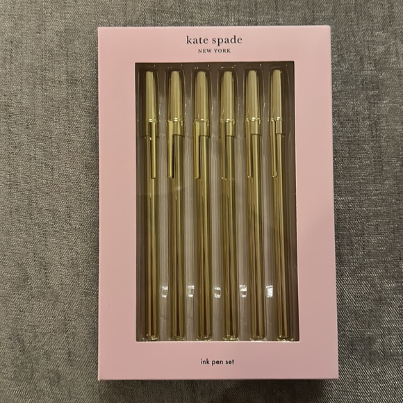 kate spade Office Kate Spade Strike Gold Pen Set Poshmark